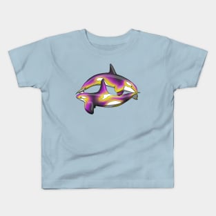 Enby Orcas Kids T-Shirt